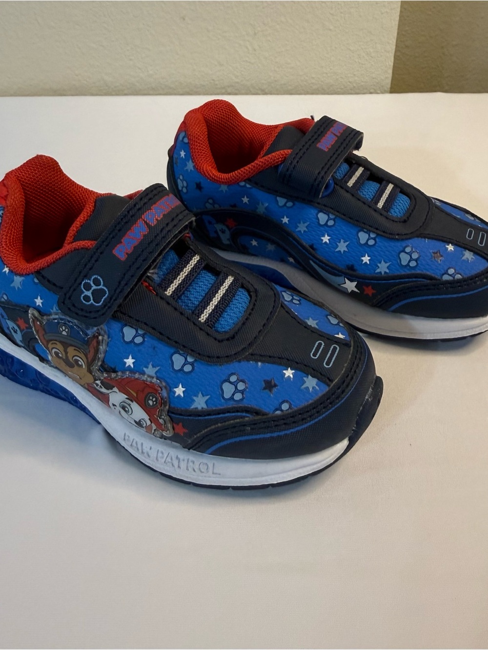 Paw Patrol Chase Marshall Light Up Sneakers Toddler Boys Size 7